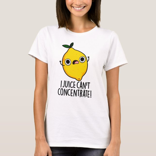 T-shirt Je ne peux pas concentrer le jeu de citron drôle (Devant)