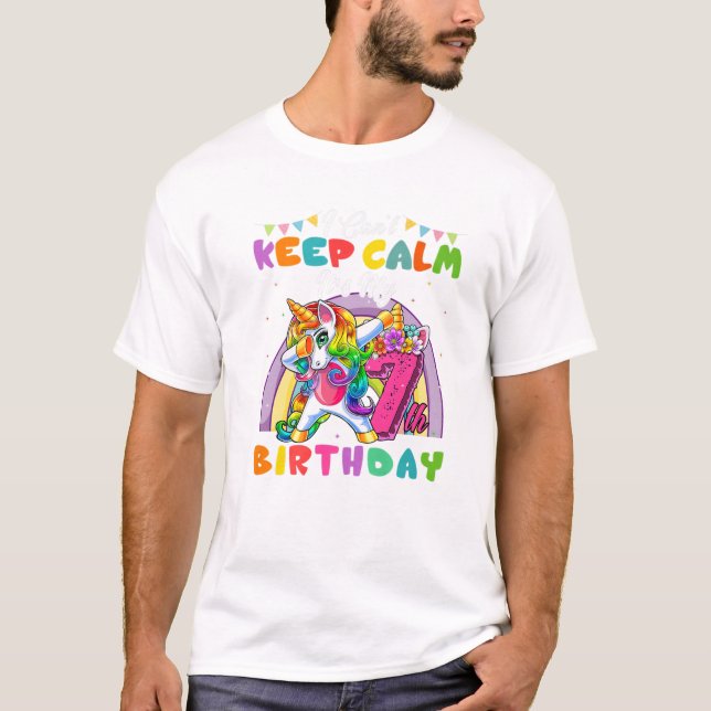 T-shirt Je ne peux pas garder le calme C'est mon 7e (Devant)