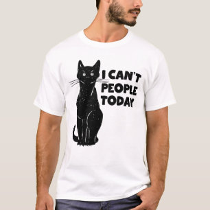 T-shirt Je ne peux pas les gens aujourd'hui drôle Introver