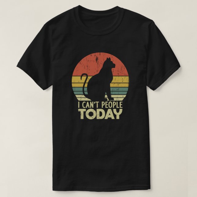 T-shirt Je ne peux pas les gens aujourd'hui drôle Introver (Design devant)