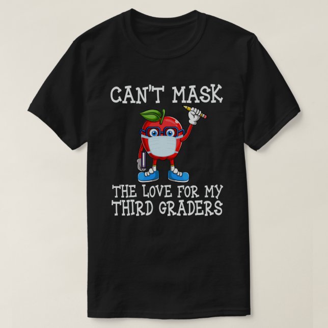 T-shirt Je ne peux pas masquer l'amour pour mon professeur (Design devant)