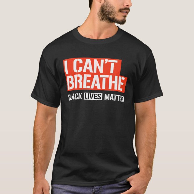 T-SHIRT JE NE PEUX PAS RESPIRER (Devant)