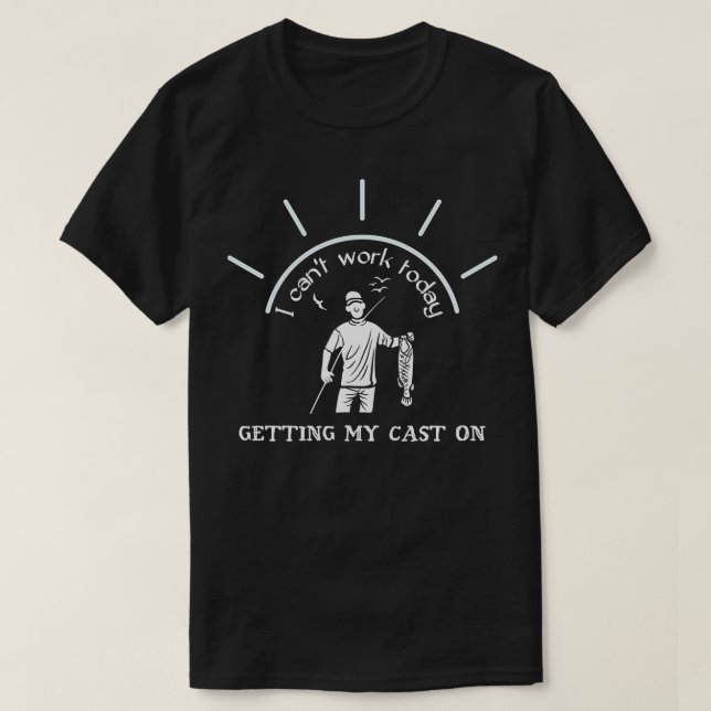 T-shirt Je ne peux pas travailler aujourd'hui (Design devant)
