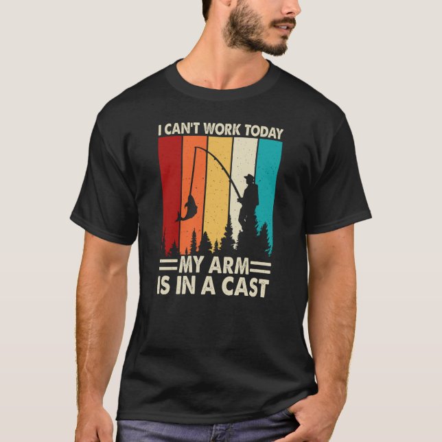 T-shirt Je ne peux pas travailler aujourd'hui mon bras est (Devant)