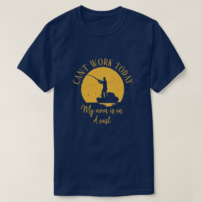 T-SHIRT JE NE PEUX PAS TRAVAILLER AUJOURD'HUI MON BRAS EST (Design devant)