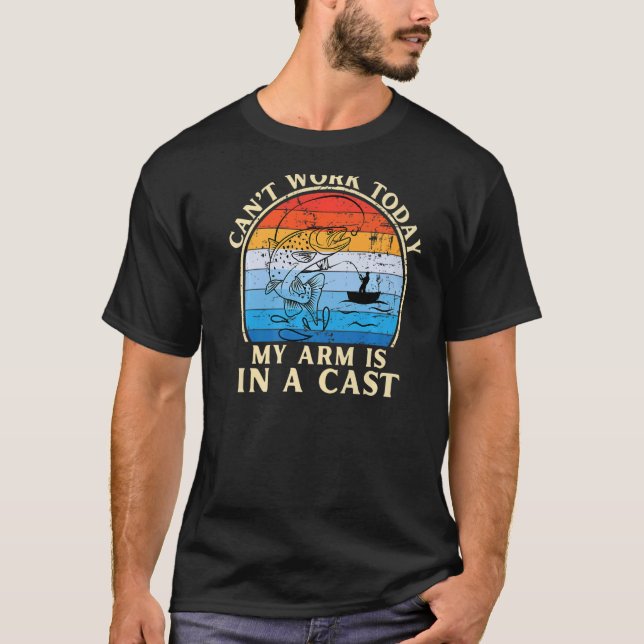 T-shirt Je ne peux pas travailler aujourd'hui Mon bras est (Devant)
