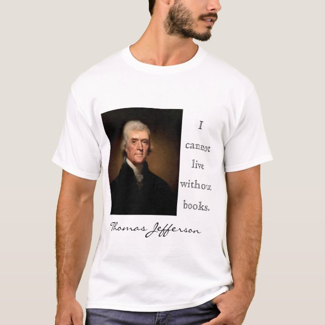 T-shirt Je ne peux pas vivre sans livres (Devant)