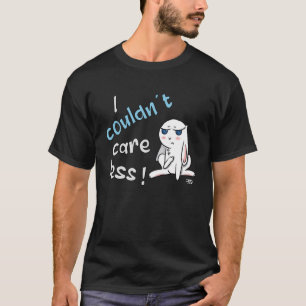 T-shirt Je ne pouvais pas m'en soucier Moins Grim Rabbit D