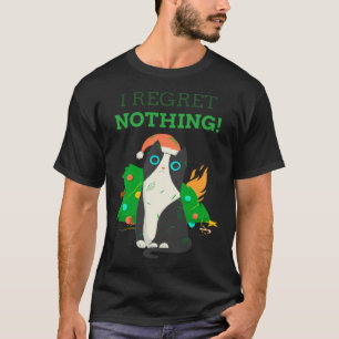 T-shirt Je Ne Regrette Rien Noël Chat Parfait