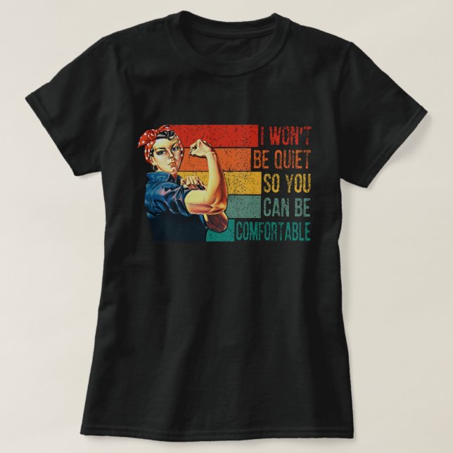 T-shirt Je ne serai pas tranquille pour que tu puisses êtr (Design devant)