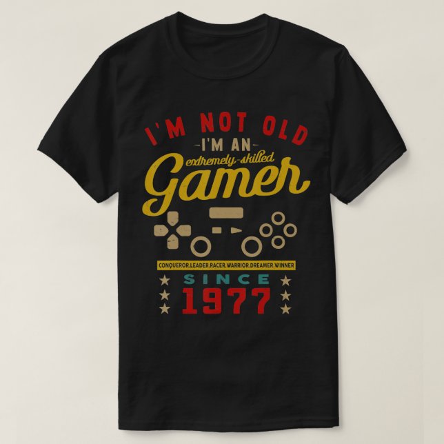 T-shirt Je Ne Suis Pas Ancien Je Suis Un 1977VideogameJeu  (Design devant)