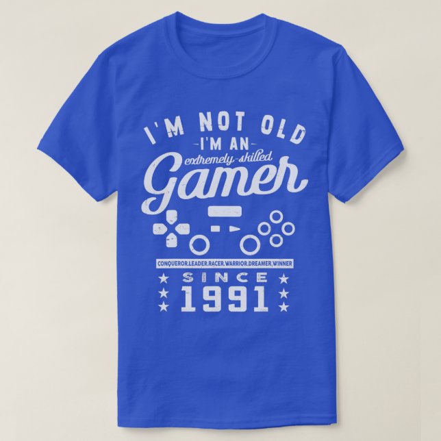 T-shirt Je Ne Suis Pas Ancien Je Suis Un 1991VideogameJeu  (Design devant)