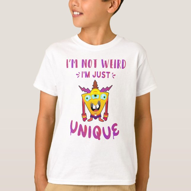 T-shirt Je ne suis pas bizarre, je suis juste unique (Devant)
