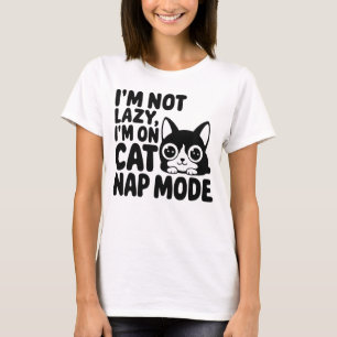 T-shirt Je ne suis pas blonde, je suis en mode Nap chat