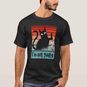 T-shirt Je ne suis pas coupable Innocent Chat avec un cout