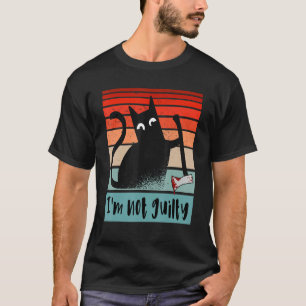 T-shirt Je ne suis pas coupable Innocent Chat avec une hac