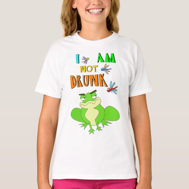 T-shirt Je ne suis pas des grenouilles ivre Octobre Dragon (Devant)