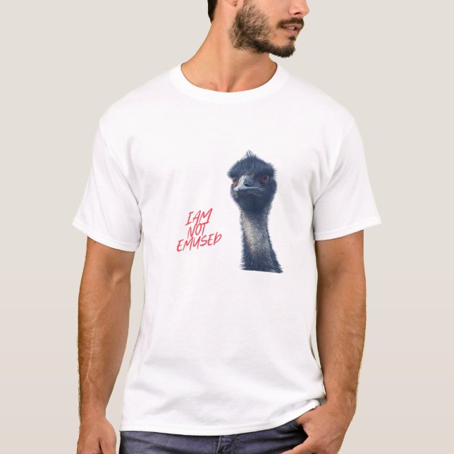 T-shirt Je Ne Suis Pas Emuse - Citation Emu Amusante (Devant)