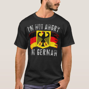 T-shirt Je ne suis pas en colère Je suis Allemand Eagle Al