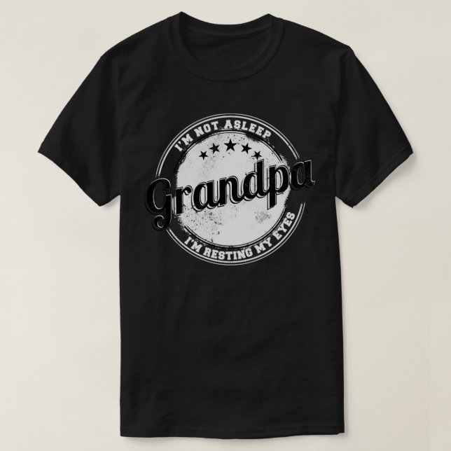 T-shirt Je Ne Suis Pas endormi Je Me Repose Les Yeux Grand (Design devant)