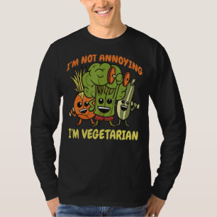 T-shirt Je ne suis pas ennuyant Je suis végétarien Kale Sp