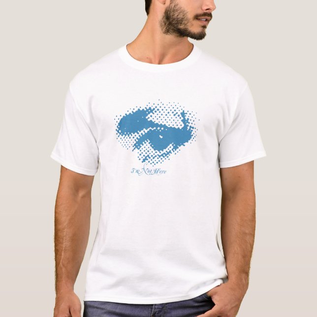T-shirt Je ne suis pas ici (Devant)