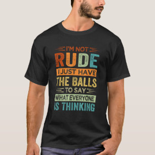 T-shirt Je ne suis pas impoli, j'ai juste les couilles pou
