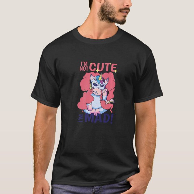 T-shirt Je Ne Suis Pas Mignonne D'Être Mal ! (Devant)