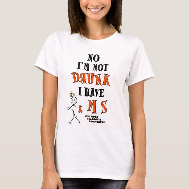 T-shirt Je ne suis pas… milliseconde IVRE (Devant)