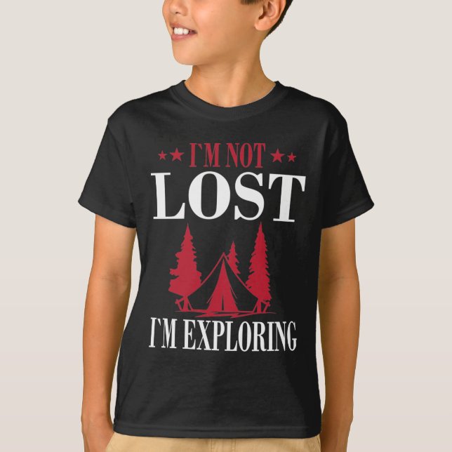 T-shirt je ne suis pas perdu j'explore (Devant)
