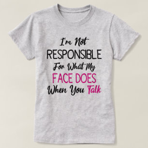 T-shirt Je ne suis pas responsable de ce que fait mon visa