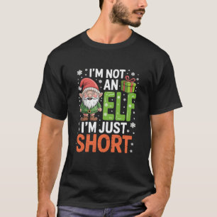 T-shirt Je ne suis pas un elfe, juste court, drôle de Noël