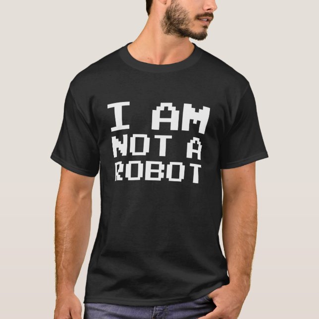 T-shirt Je Ne Suis Pas Un Robot (Devant)