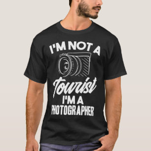 T-shirt Je ne suis pas un touriste Je suis un photographe 