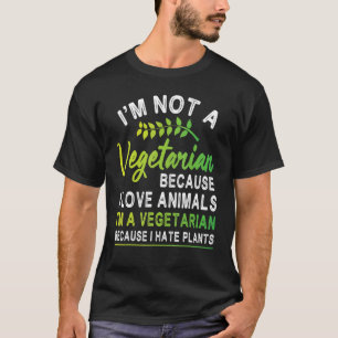 T-shirt Je ne suis pas végétarien J'aime les animaux végét