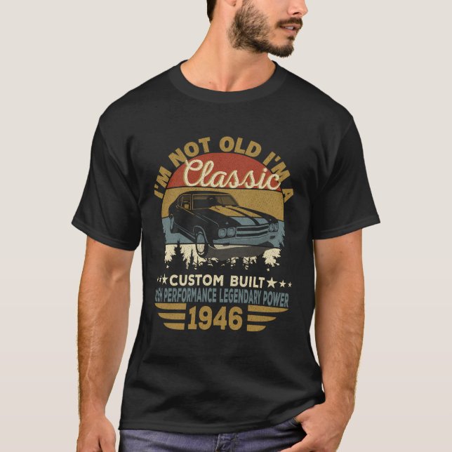 T-shirt Je Ne Suis Pas Vieux Je Suis Classique Funny Voitu (Devant)