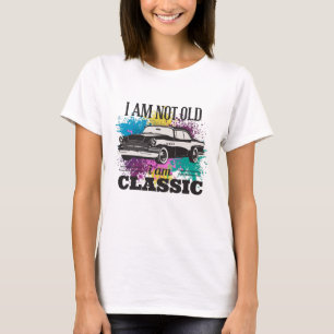 T-shirt Je ne suis pas vieux Je suis classique Grungy Colo