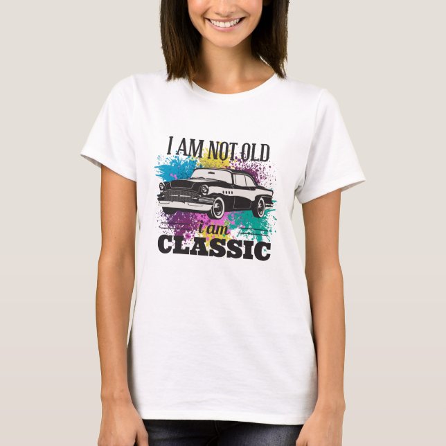 T-shirt Je ne suis pas vieux Je suis classique Grungy Colo (Devant)