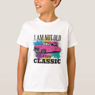 T-shirt Je ne suis pas vieux Je suis classique Grungy Colo