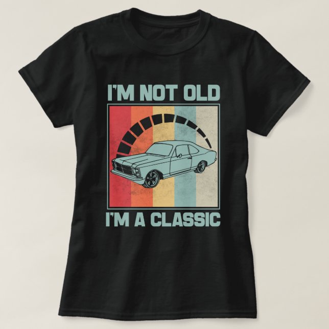 T-shirt Je ne suis pas vieux Je suis un classique - VAUXHA (Design devant)