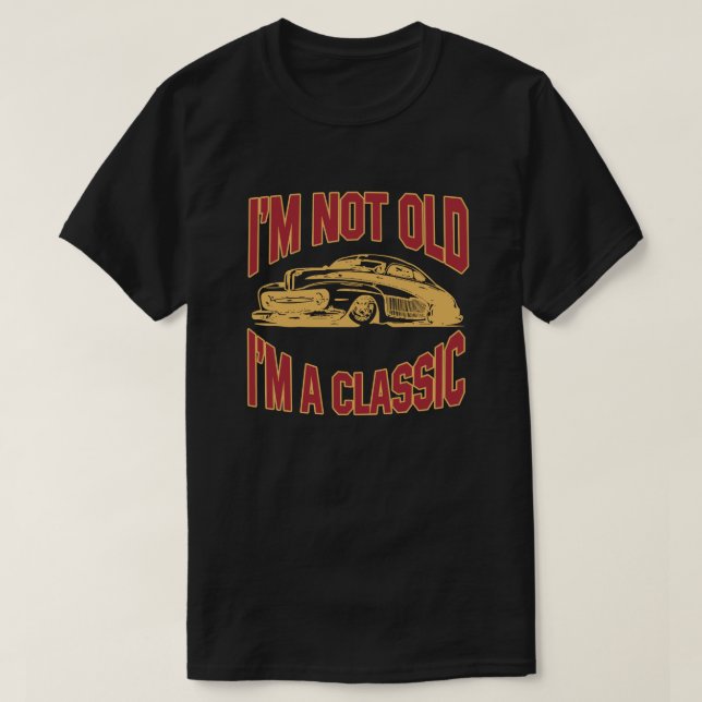 T-shirt Je ne suis pas vieux je suis une vieille école (Design devant)