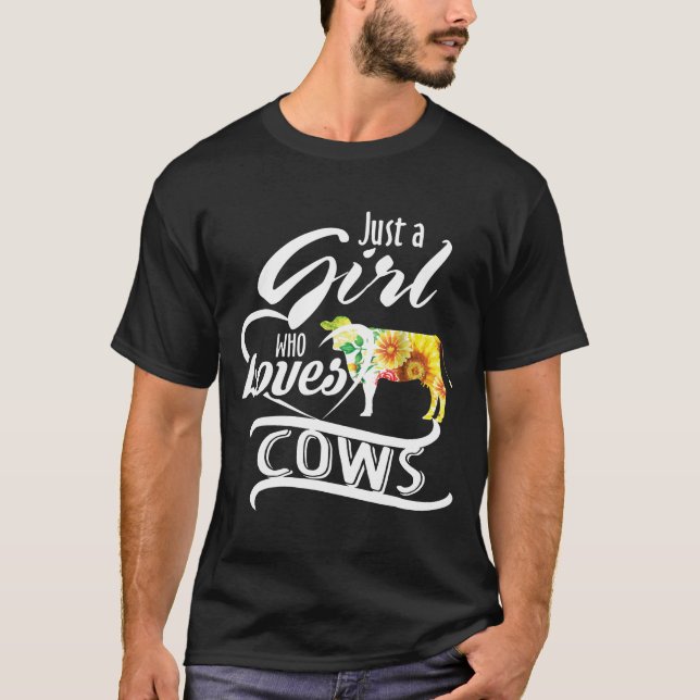 T-shirt Je Ne Suis Qu'Une Fille Qui Aime Les Vaches Agrico (Devant)