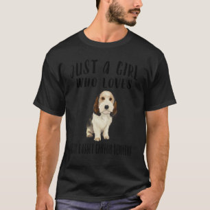 T-shirt Je Ne Suis Qu'Une Fille Qui Aime Petits Basset Gri