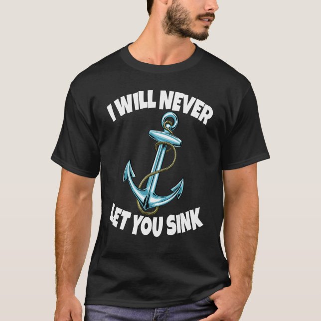 T-shirt Je Ne Te Laisserai Jamais Coucher Ancre Femmes Anc (Devant)