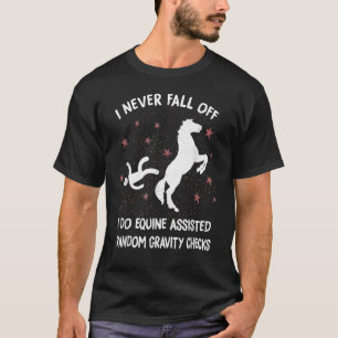 T-shirt Je Ne Tombe Jamais Je Fais De L'Équine Assistée Gr