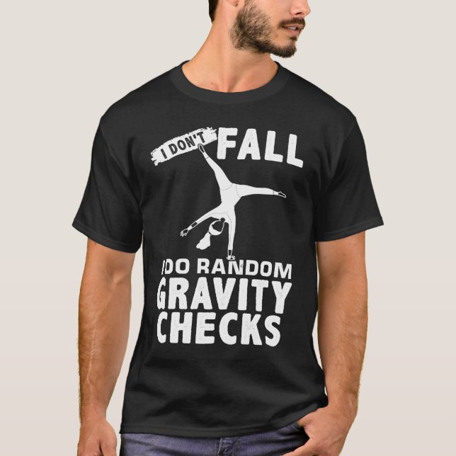 T-shirt Je ne tombe pas Je fais Random Gravity Checks Gyma (Devant)
