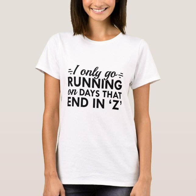 T-shirt Je ne vais courir (Devant)