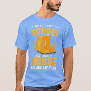 T-shirt Je ne vais pas à l'école Funny Farmer Tract