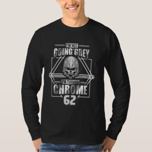 T-shirt Je ne vais pas gris Im Turning Chrome Motorcycle 6