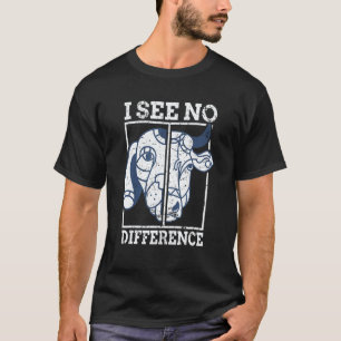 T-shirt Je ne vois aucune différence végane Tous les légum